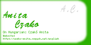 anita czako business card